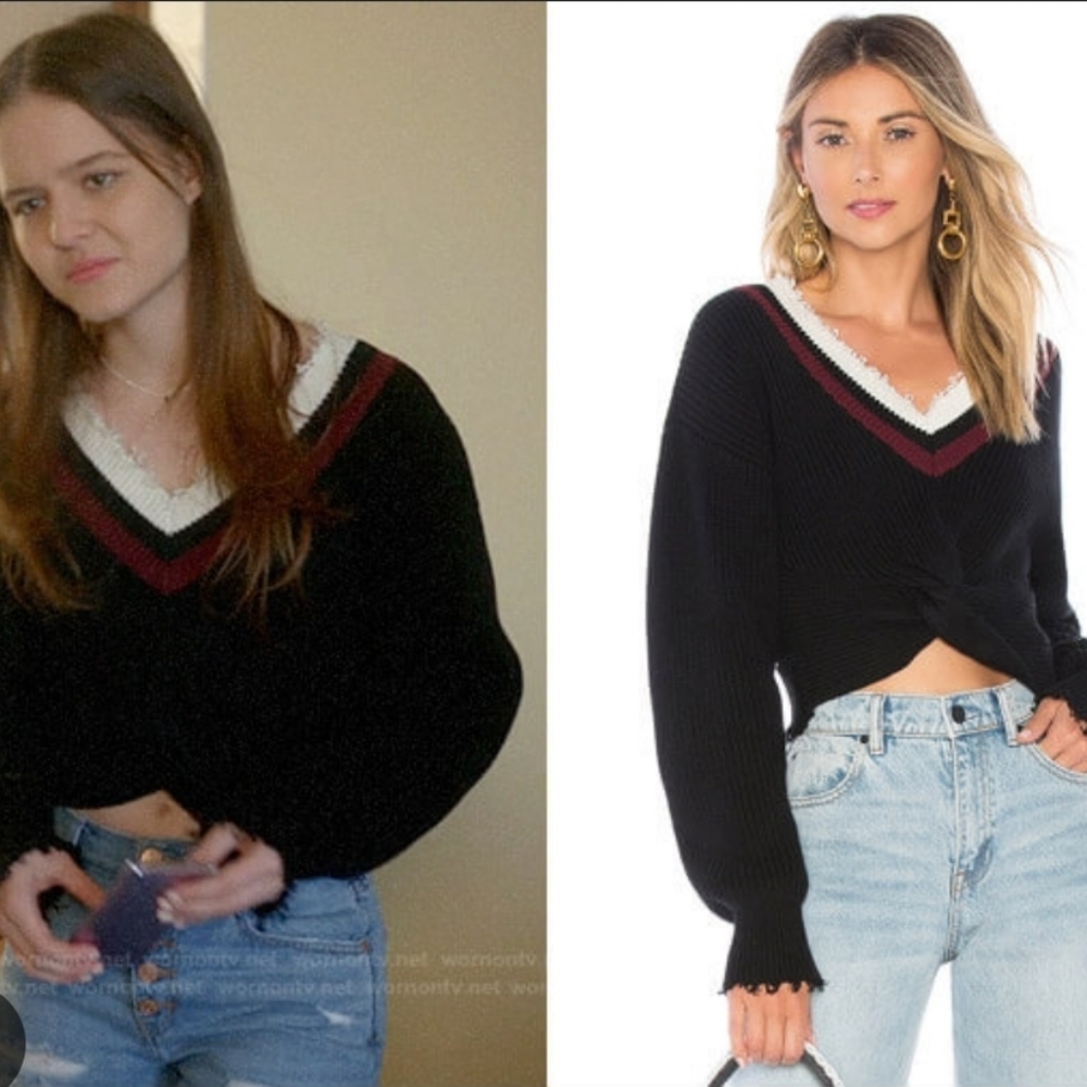 T By Alexander Wang Seen On‎ TV Matty Veronica Mars Cropped Sweater Womens Small